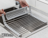 DryMate – Égouttoir Pliable en Acier Inoxydable pour Cuisine
