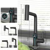 Robinet de lavabo cascade avec affichage numérique de température et bec réglable