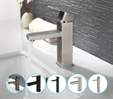 Robinet de lavabo noir mat avec mitigeur eau chaude et froide