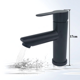 Robinet de lavabo noir mat avec mitigeur eau chaude et froide