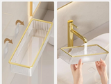 CrystalCorner – Étagère d’Angle Auto-Adhésive en Acrylique pour Salle de Bain