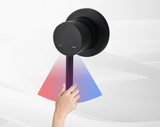 Robinet mural encastré en laiton pour lavabo avec mitigeur eau chaude et froide