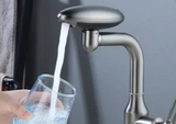 Robinet de lavabo design avec effet cascade et quatre modes de jet