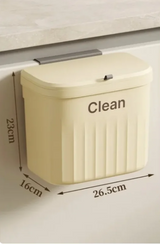 Poubelle Murale Compacte 3-en-1 avec Couvercle Hermétique – 8.5L / 12L | Gain de Place &Anti-Odeurs