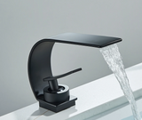 Robinet de lavabo cascade ultra-fin en laiton – Mitigeur moderne pour salle de bain avec eau chaude et froide