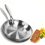 Poêle Inox 304 Premium – Antiadhérence Naturelle Compatible Induction & Gaz