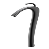 Robinet de lavabo en laiton chromé brillant avec mitigeur eau chaude et froide et cartouche anti-fuite