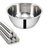 NestSteel – Set de Bols en Acier Inoxydable Empilables pour Cuisine, Camping & Outdoor