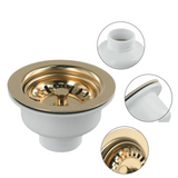 Bonde de Lavabo Aurelio en Acier Inoxydable Doré
