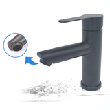 Robinet de lavabo noir mat avec mitigeur eau chaude et froide