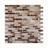 Carreaux Muraux Adhésifs 3D Effet Mosaïque Dorée
