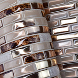 Carreaux Muraux Adhésifs 3D Effet Mosaïque Dorée