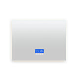 ClarityPro Miroir LED Rectangulaire 60 x 80 cm – Anti-Buée, Affichage de Température et 3 Modes de Lumière