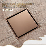 Caniveau de Douche Carré Roségold
