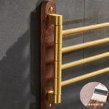 GoldWood – Porte-Serviettes Mural en Bois Finition Or Brossé