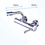 Robinet Mural AquaTurn Noir – Mitigeur Cuisine Pivotant 360° avec Eau Chaude & Froide