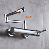 Robinet Mural AquaTurn Noir – Mitigeur Cuisine Pivotant 360° avec Eau Chaude & Froide