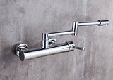 Robinet Mural AquaTurn Noir – Mitigeur Cuisine Pivotant 360° avec Eau Chaude & Froide