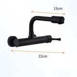 Robinet Mural AquaTurn Noir – Mitigeur Cuisine Pivotant 360° avec Eau Chaude & Froide