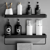 Étagère d’Angle Murale en Aluminium – Organiseur Sans Perçage pour Salle de Bain & Douche