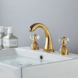Mitigeur de Lavabo Doré – 8 pouces | Double Poignée | Design Classique | Montage Sur Plat