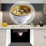 Bonde de Lavabo Aurelio en Acier Inoxydable Doré