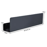 Étagère Murale Noire en Aluminium avec Crochets – Rangement Salle de Bain | Gain de Place | Résistance à l’Humidité