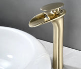 Robinet de Lavabo Cascade Blanc Moderne à Commande Unique