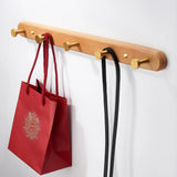 Porte-Manteaux Mural en Bois Noir – Patère Design Moderne à 5 Crochets