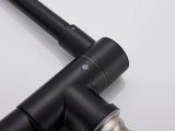 Robinet de cuisine rabattable et rotatif en laiton avec double jet et mitigeur eau chaude et froide