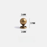 Boutons de Meuble - Élégance Bronze – Poignées Rondes en Laiton Massif pour Armoires et Tiroirs