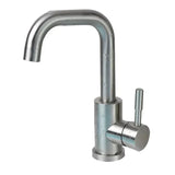 Robinet de lavabo rotatif en acier inoxydable finition nickel noir avec levier unique