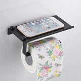 SmartShelf Élégance – Porte-Papier Toilette en Aluminium avec Étagère pour Smartphone