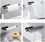 SilverHold – Porte-Papier Toilette Auto-Adhésif en Acier Inoxydable (Allongé & Sans Perçage)
