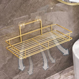 Support Mural pour Gobelets de Bain – Porte-Gobelet Noir et Doré Auto-adhésif pour Salle de Bain