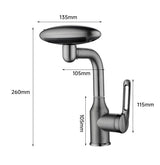 Robinet de lavabo design avec effet cascade et quatre modes de jet