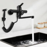 Robinet de Cuisine Mural AquaFlex avec Douchette Latérale