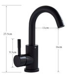 Robinet de lavabo en acier inoxydable avec mitigeur eau chaude et froide finition noire ou brossée