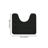 Tapis de Salle de Bain U-Shape SoftStripe – Doux, Antidérapant & Séchage Rapide