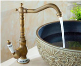 Mitigeur Lavabo Antique Pivotant 360° – Cuisine et Salle de Bain – Eau Chaude & Froide