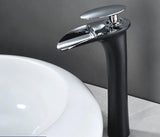 Robinet de Lavabo Cascade Blanc Moderne à Commande Unique