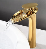 Robinet de Lavabo Cascade Blanc Moderne à Commande Unique