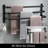 LuxTowel – Porte-Serviettes Élégant en Alliage d’Aluminium Noir