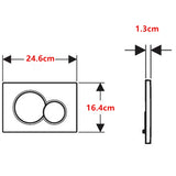 GoldFlush Élégance – Plaque de Commande Double Chasse Compatible Réservoirs Encastrés