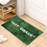 Tapis Décoratif - Herbe Douce – Paillasson Vert Effet Gazon Ultra Doux et Antidérapant