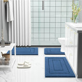 Tapis de Bain Microfibre Velours Double Cadre Premium – Antidérapant Absorbant | Confort Doux | Séchage Rapide