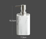 MarbleLux – Set de Salle de Bain 4 Pièces en Résine Effet Marbre