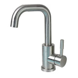 Robinet de lavabo rotatif en acier inoxydable finition nickel noir avec levier unique