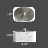 MarbleLux – Set de Salle de Bain 4 Pièces en Résine Effet Marbre