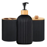 BambooZen – Set Organisateur de Salle de Bain 3 Pièces pour Lavabo